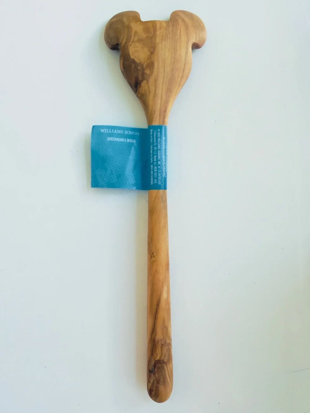 Williams Sonoma Mickey Mouse Italian Hand-Crafted Mediterranean Olivewood Spoon